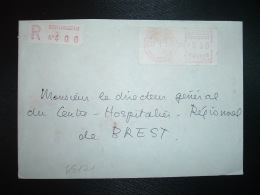 LR VIGNETTE P1 à 550 Du 27 I 76 29 N BREST LAMBEZELLEC NORD FINISTERE - Postal Rates