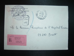 LR AR Dispense D'Affranchissement OBL.30-4-1974 29 N BREST PPAL NORD FINISTERE + TRIBUNAL D'INSTANCE - Postal Rates