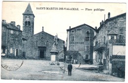 07 ARDECHE  Place  Publique Et Monument Aux Morts De St MARTIN De VALAMAS - Andere Gemeenten
