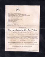DOODSBRIEF - LETTRE DE DECES ** BRUGES - CHARLES DE ZITTER - 1823 - 1904 ** - Obituary Notices