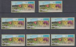 ISRAEL 2013 ATM KLUSSENDORF ENDANGERED FLOWERS FULL SET OF 8 STAMPS - Frankeervignetten (Frama)