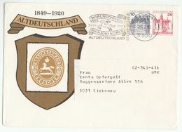 1980 Special  10+25pf POSTAL STATIONERY COVER Illus ALTDEUTSCHLAND BRAUNSCHWEIG 1849 STAMP Anniv, Germany Uprated Horse - Privé Briefomslagen - Gebruikt