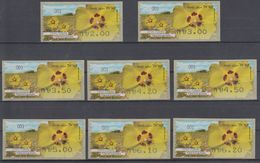 ISRAEL 2013 KLUSSENDORF ATM FLOWER TUBERARIA GUTTATA ROCK ROSE FULL SET OF 8 STAMPS - Viñetas De Franqueo (Frama)