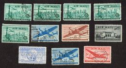 11x UNITED STATES POSTAGE - Air Mail - Andere & Zonder Classificatie