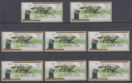 ISRAEL 2014 KLUSSENDORF ATM VORMELA PEREGUSNA MARBLED POLECAT FULL SET OF 8 STAMPS - Viñetas De Franqueo (Frama)