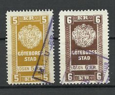 SCHWEDEN Sweden GÖTEBORG Local Old Revenue Tax Stamps O - Local Post Stamps