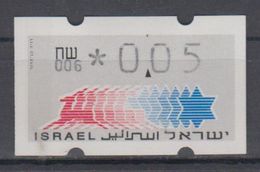 ISRAEL 1988 KLUSSENDORF ATM 0.05 SHEKELS 2 DIFFERENT KINDS OF PAPER NUMBER 006 - Viñetas De Franqueo (Frama)