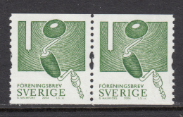 Sweden 2004 MNH Scott #2475 Coil Pair (4.80k) Brace And Bit, Green Woodworking Tools - Unused Stamps