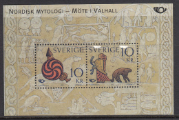 Sweden 2004 MNH Scott #2480 Sheet Of 2 10k Return To Valhalla Norse Mythology - Neufs