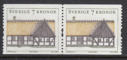 Sweden 2004 MNH Scott #2496 Coil Pair 7k Scanian Farm House - Unused Stamps