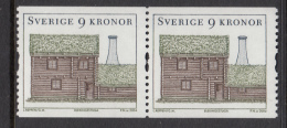 Sweden 2004 MNH Scott #2497 Coil Pair 9k Blekinge Cottage - Unused Stamps