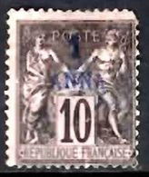 ZANZIBAR (FRENCH POs) 1894 Peace & Commerce Surcharged 1a/10c Unused - Nuevos