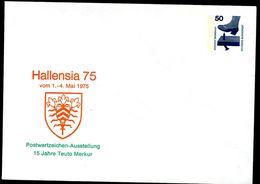 Bund PU65 D2/012 Privat-Umschlag WAPPEN HALLENSIA 1975 - Private Covers - Mint