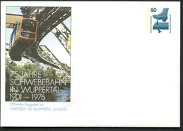 Bund PU65 D2/021 Privat-Umschlag SCHWEBEBAHN WUPPERTAL 1976 - Privé Briefomslagen - Ongebruikt