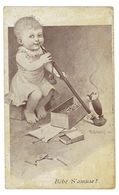 CPA ILLUSTRATEUR F. GAREIS BEBE S'AMUSE PIPE TABAC - Gareis, F.