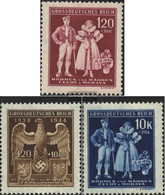 Bohemia And Moravia 133-135 (complete Issue) Unmounted Mint / Never Hinged 1944 Protectorate - Neufs