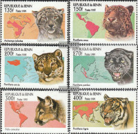 Benin 1192-1197 (complete Issue) Unmounted Mint / Never Hinged 1999 Big Cats - Andere & Zonder Classificatie