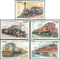 Kuba 2085-2089 (kompl.Ausg.) Postfrisch 1975 Entwicklung Der Eisenbahn - Neufs