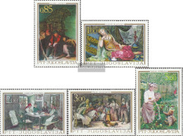 Yugoslavia 1257-1261 (complete Issue) Unmounted Mint / Never Hinged 1967 Yugoslav Art - Unused Stamps