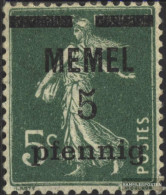 Memelgebiet 18a On GC-Paper With Hinge 1920 Clear Brands - Memel (Klaipeda) 1923