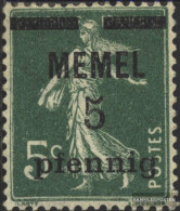 Memelgebiet 18c Bold Print With Hinge 1920 Clear Brands - Klaipeda 1923