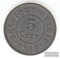 Belgium Km-number. : 80 1916 Very Fine Zinc Very Fine 1916 5 Centimes German Cast I. We - 5 Centimes