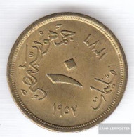 Egypt Km-number. : 381 1957 Very Fine Aluminum-Bronze Very Fine 1957 10 Milliemes Sphinx - Egypte