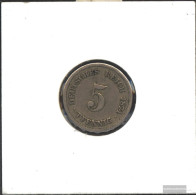 German Empire Jägernr: 3 1875 J Fine Copper-Nickel Fine 1875 5 Pfennig Smaller Imperial Eagle - 5 Pfennig