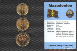 Makedonien 1995 Stgl./unzirkuliert Kursmünzen Stgl./unzirkuliert 1995 1 Denar Bis 5 Denar - North Macedonia