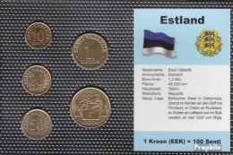 Estland Stgl./unzirkuliert Kursmünzen Stgl./unzirkuliert 1992-2004 10 Senti Bis 5 Krooni - Estonia