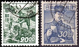 JAPON  1948 -  YT  399 Et 400 -  Oblitérés - Used Stamps