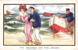 Illustration - We Parted On The Shore - Sea Waves Boat Couple - Mer Vagues Bateau Barque - 1900-1949