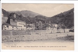 3713 - BREIL - La Place Bianchéri. La Roya, Vue Prise De La Rive Droite - Breil-sur-Roya