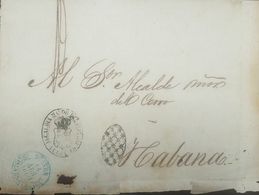 O) 1860 CUBA-CARIBE, GUINES BLUE BAEZA, ALCALDIA MAYOR, XF - Préphilatélie
