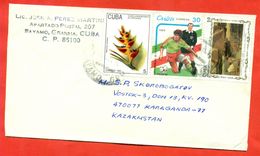 Cuba 1994. Envelope Really Past The Mail. Football. - Brieven En Documenten