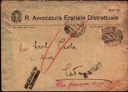 87014) Lettera Com 30c. Amgot Da Catania Per Città Il 11-1-1944 Restituita Al Mittente - Anglo-american Occ.: Sicily