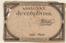ASSIGNAT 5 LIVRES - SERIE 18423 - Assignats & Mandats Territoriaux