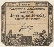 ASSIGNAT 50 SOLS - SERIE 701 - 1792 - Assignats & Mandats Territoriaux