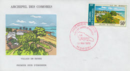 Enveloppe  FDC  1er  Jour   ARCHIPEL  Des  COMORES    Village  De   DJOEZI    1975 - Other & Unclassified