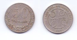 Colombia 50 Centavos 1921 RH Leprosarium Coinage - Kolumbien