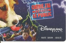 PASS-DISNEYLANDPARIS -1999-CHERIE J AI RETRECI LE PUB-ADULTE-V°VIOLET/Clair PARME-Speos-99/06/HOA-MKC VALIDE 1 JOUR-TBE- - Disney-Pässe
