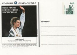 BRD Sporthilfe Ganzsache Nr. 7 Heike Henkel - Hochsprung Postfrisch; Postal Stationery High-jump; Mint - Postales Privados - Nuevos