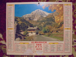 Ancien - Calendrier Almanach Des P.T.T. 1978 - Grand Format : 1971-80