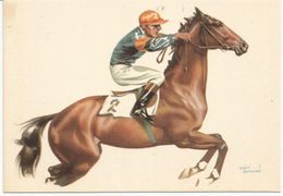 CP Illustrateur  D'André BERMOND - Hippisme, Cheval Au Galop - Bermond