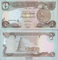 Iraq Pick-number: 68a, Signature 22 Uncirculated 1985 1/2 Dinar - Iraq