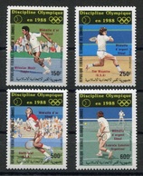 RC 6871 COMORES PA 255 / 258 - TENNIS JEUX OLYMPIQUES DE SEOUL SURCHARGÉS SERIE COMPLETE NEUF ** TB - Komoren (1975-...)