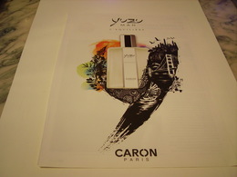 PUBLICITE  PARFUM YUSU DE CARON  2011 - Non Classés