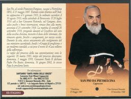 SANTINO - San Pio Da Pietrelcina -  Santino Pieghevole Con Preghiera - Andachtsbilder