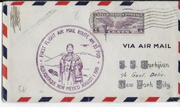 1931 - USA - ENVELOPPE FIRST FLIGHT De ALBUQUERQUE => NEW MEXICO - INDIENNE - 1c. 1918-1940 Briefe U. Dokumente