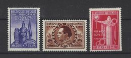 BELGIQUE. Y/T 734/736 Neuf **  A La Mémoire De François Bovesse 1946 - Unused Stamps